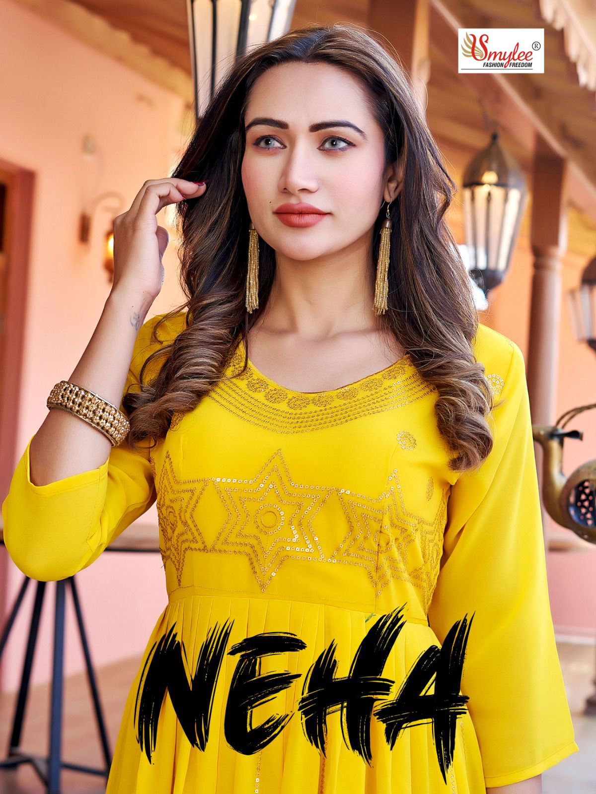 Tung Neha Fancy Designer Wholesale Georgette Embroidery Kurtis